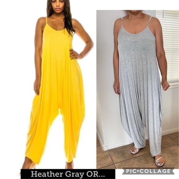 Blu Trends Pants - Heather Gray or White Harem Jumper